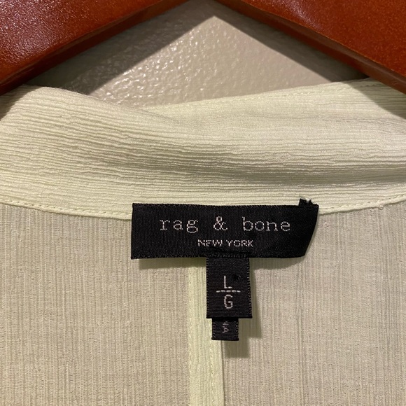 Rag & Bone 🍐 BRAT Libby Tiered Button Front Floaty Midi Dress in Luna Moth - Picture 13 of 13